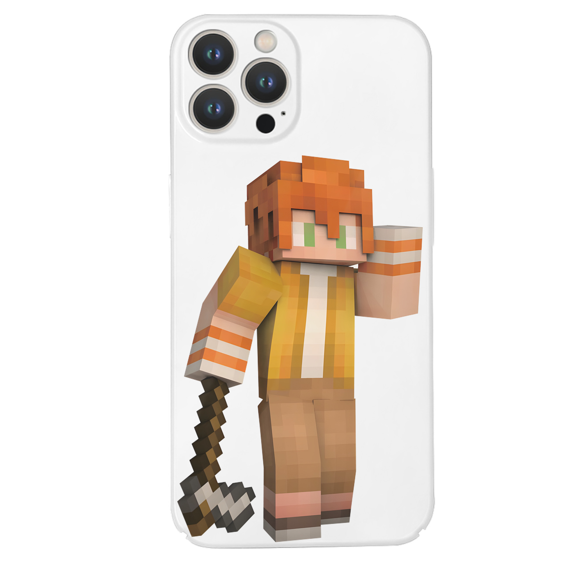 （画像用） マインクラフト ブロックの世界 Minecraft MC Block world 【iPhone 14シリーズ対応】ハードケース